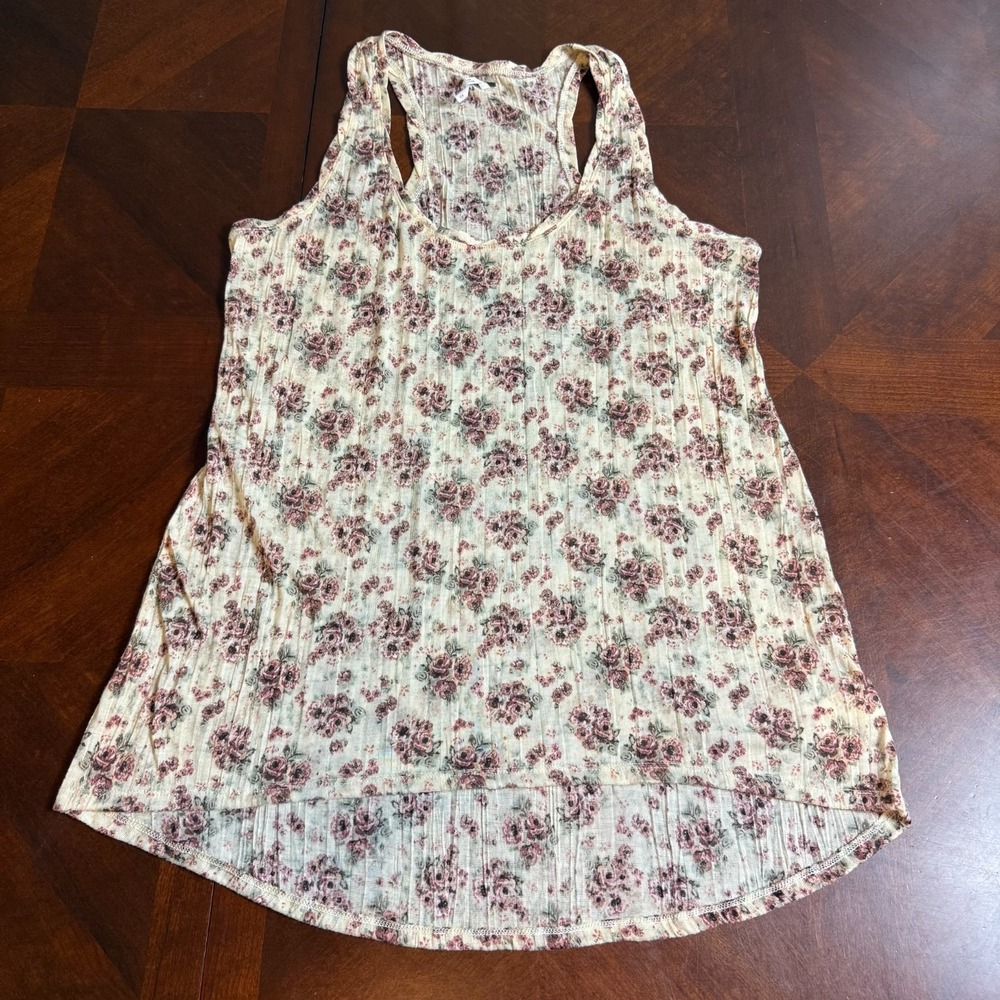Free People y2k  Racerback Floral Tank Top Women‎ M Romantic Boho Hippie